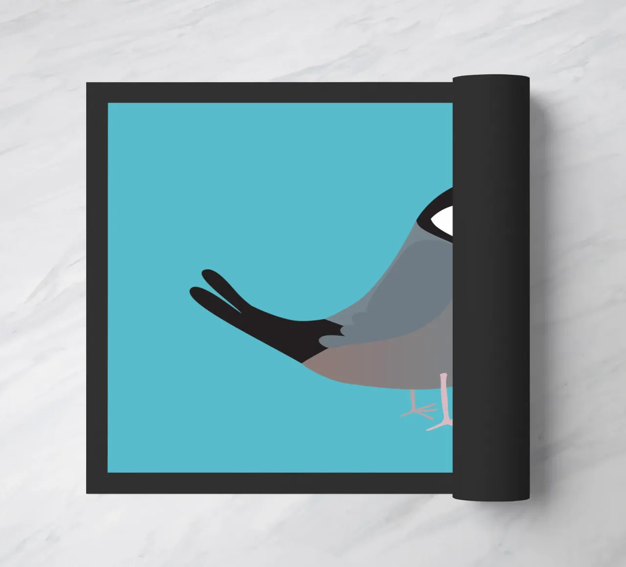 Cute java sparrow doormat by BwiseLizzy