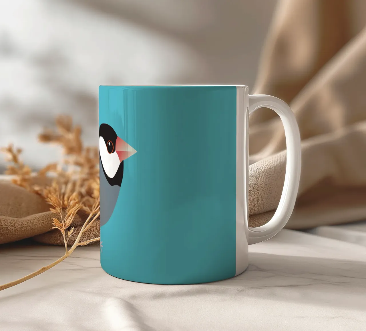 Cute java sparrow ceramic mug by BwiseLizzy