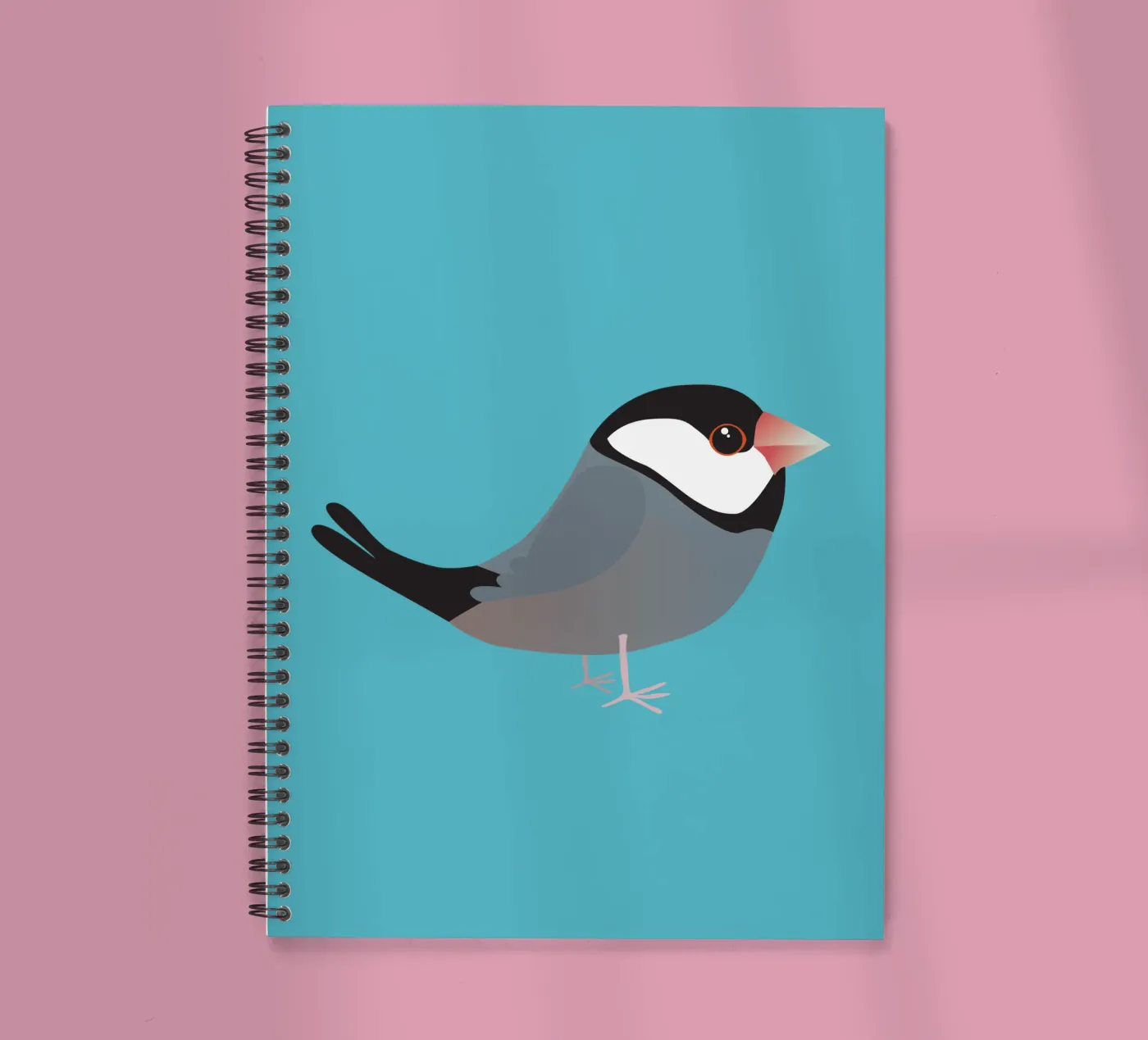Cute java sparrow spiral notebook by BwiseLizzy