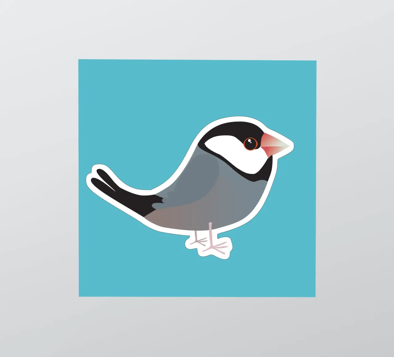 Cute java sparrow sticker by BwiseLizzy