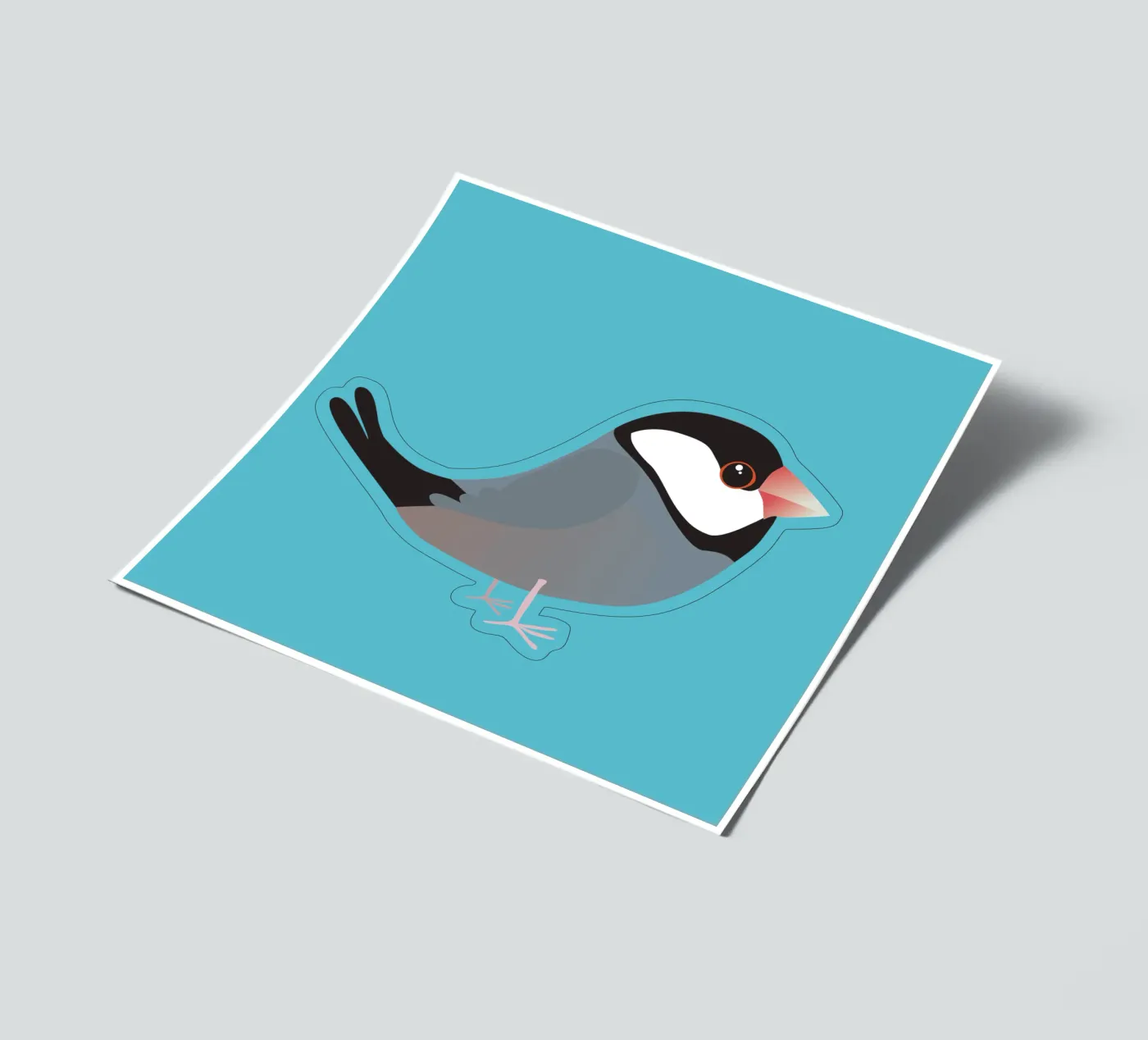 Cute java sparrow planche autocollant de BwiseLizzy