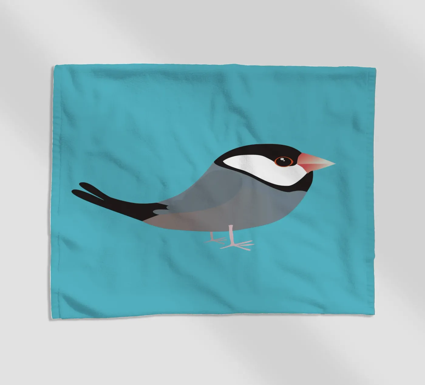 Cute java sparrow beach towel by BwiseLizzy