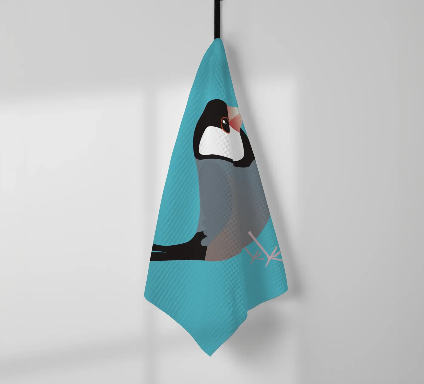 Cute java sparrow theedoek van BwiseLizzy