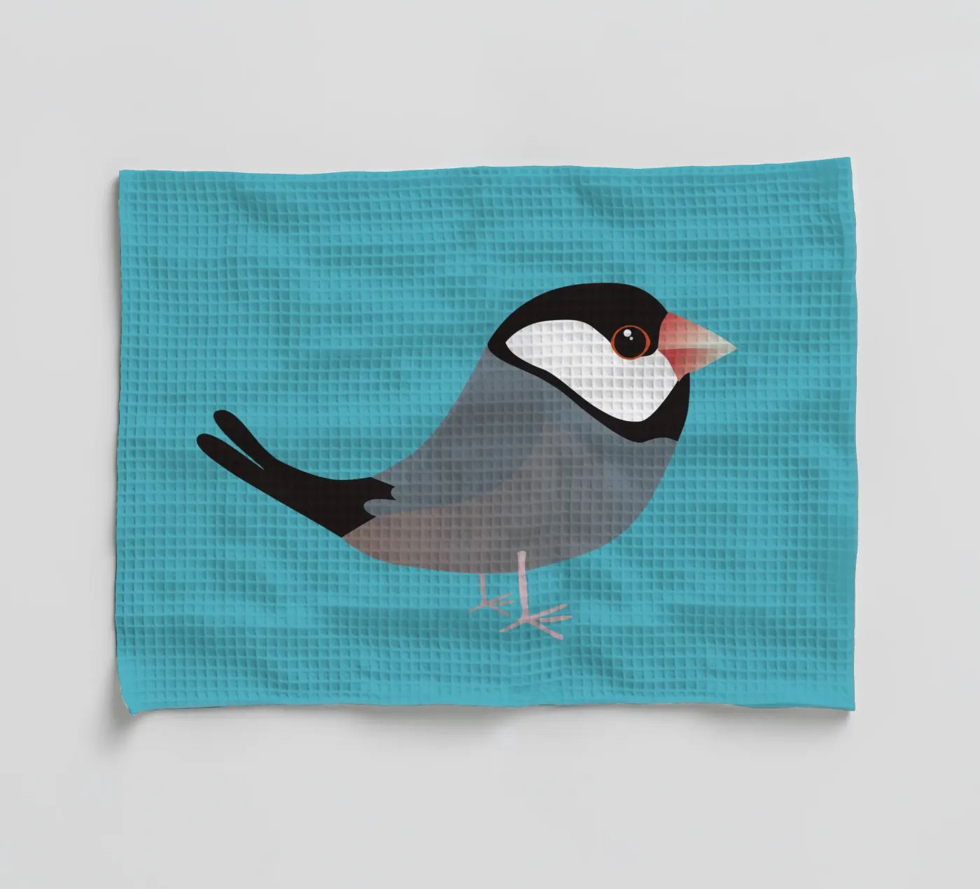 Cute java sparrow theedoek van BwiseLizzy