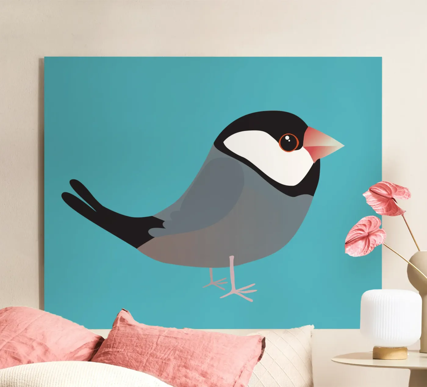 Cute java sparrow acrylic glass by BwiseLizzy