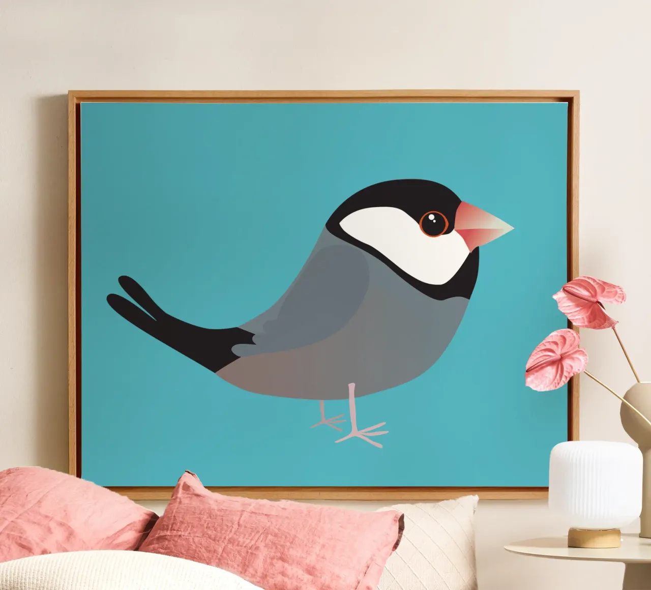Cute java sparrow canvas by BwiseLizzy