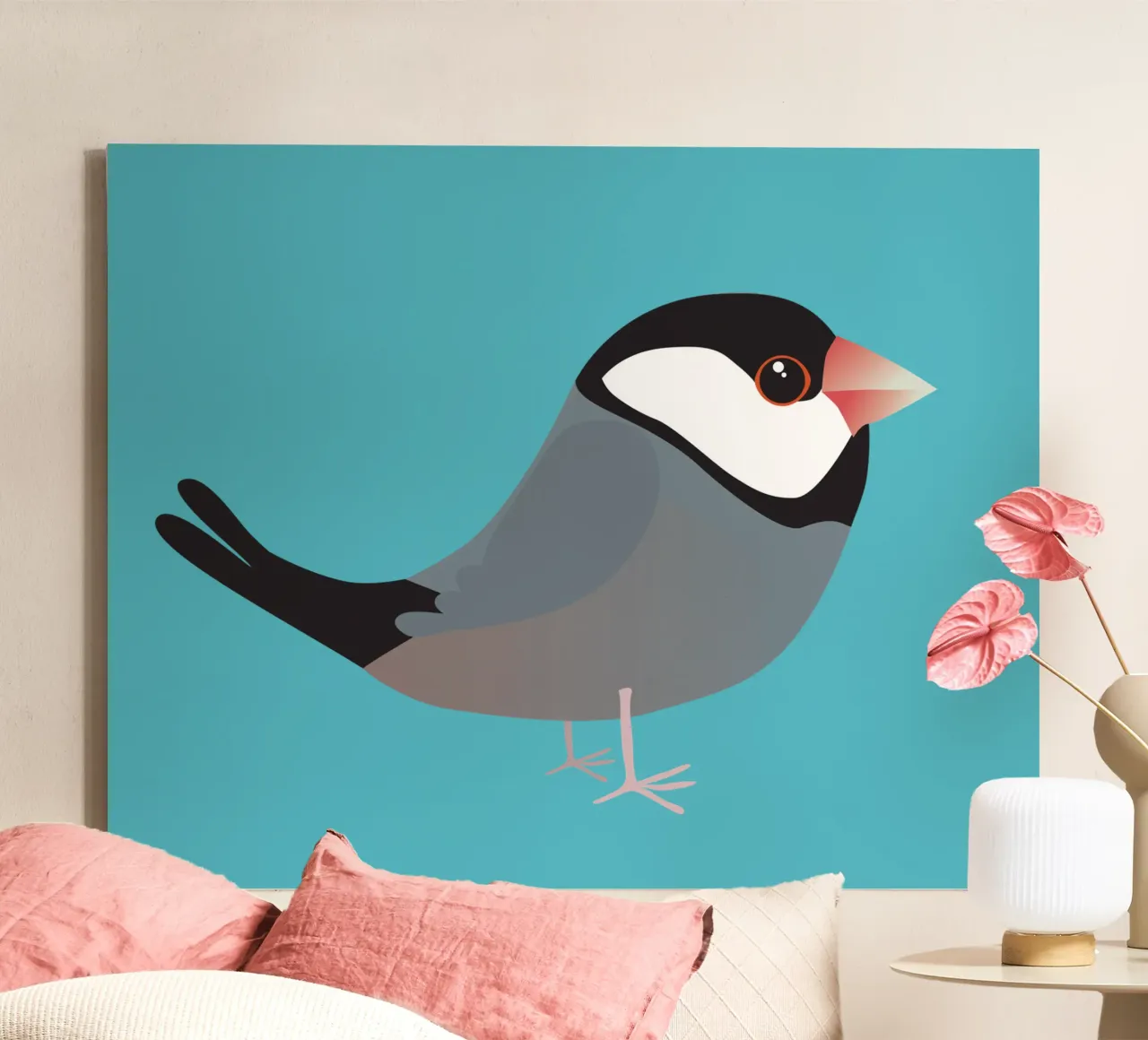 Cute java sparrow canvas by BwiseLizzy