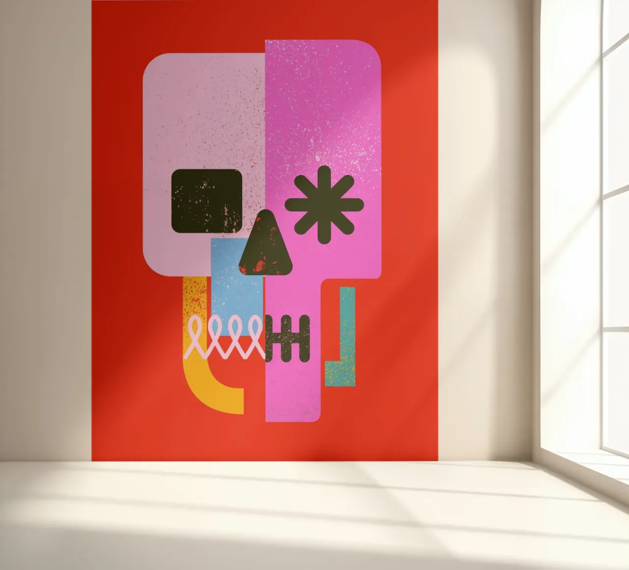 Encrypted Skull fotobehang van Ali Gulec