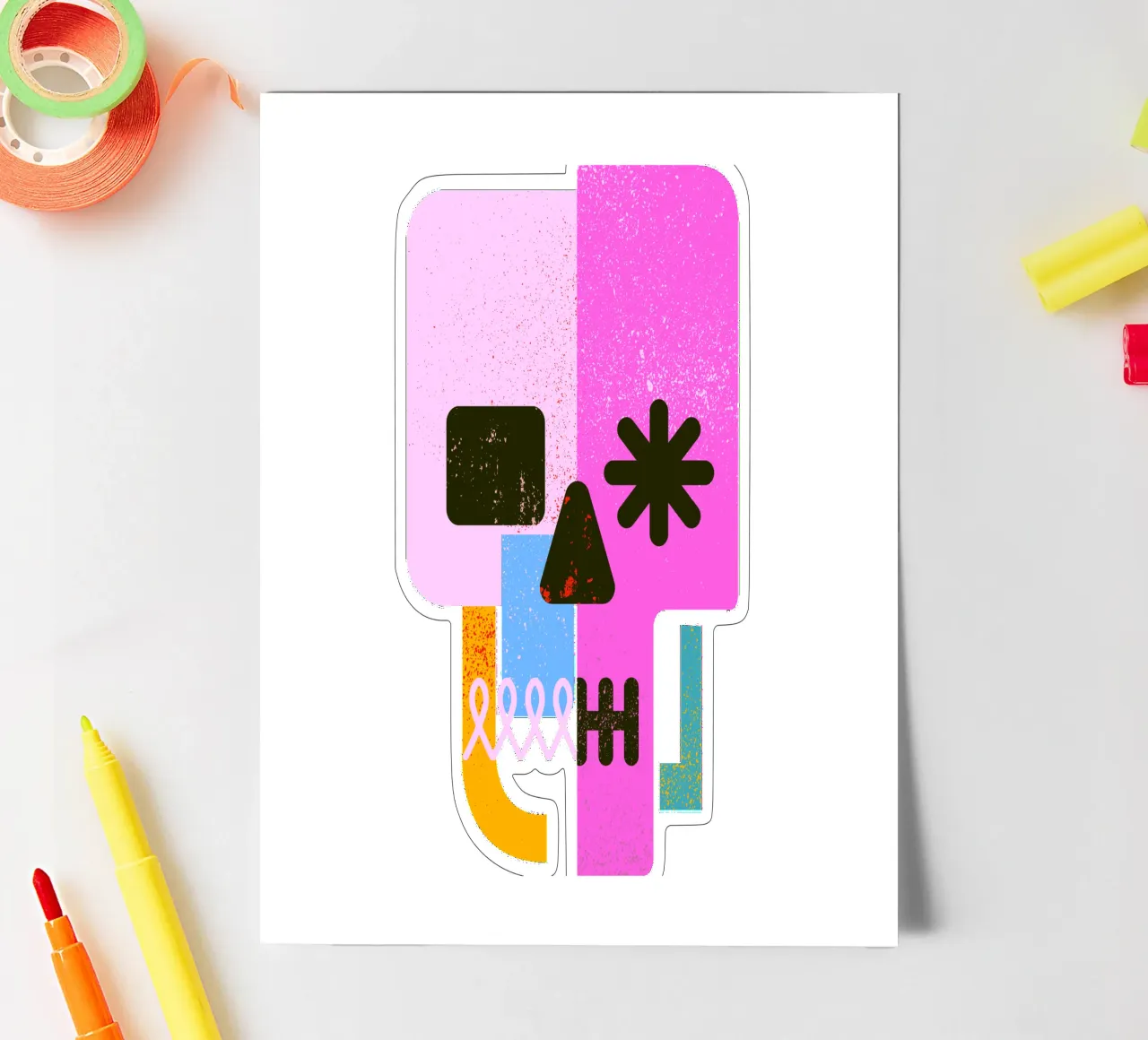 Encrypted Skull sticker sheet by Ali Gulec