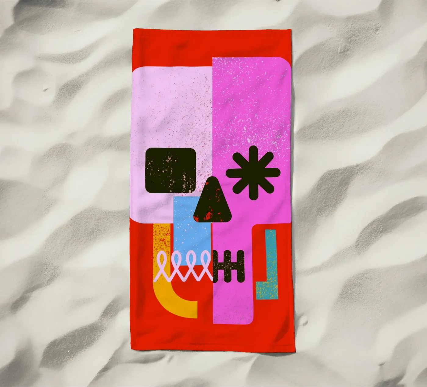 Encrypted Skull serviette de plage de Ali Gulec