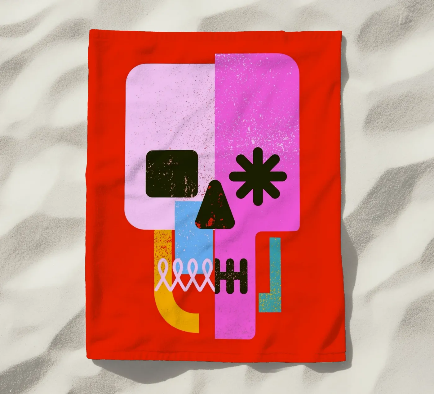 Encrypted Skull serviette de plage de Ali Gulec