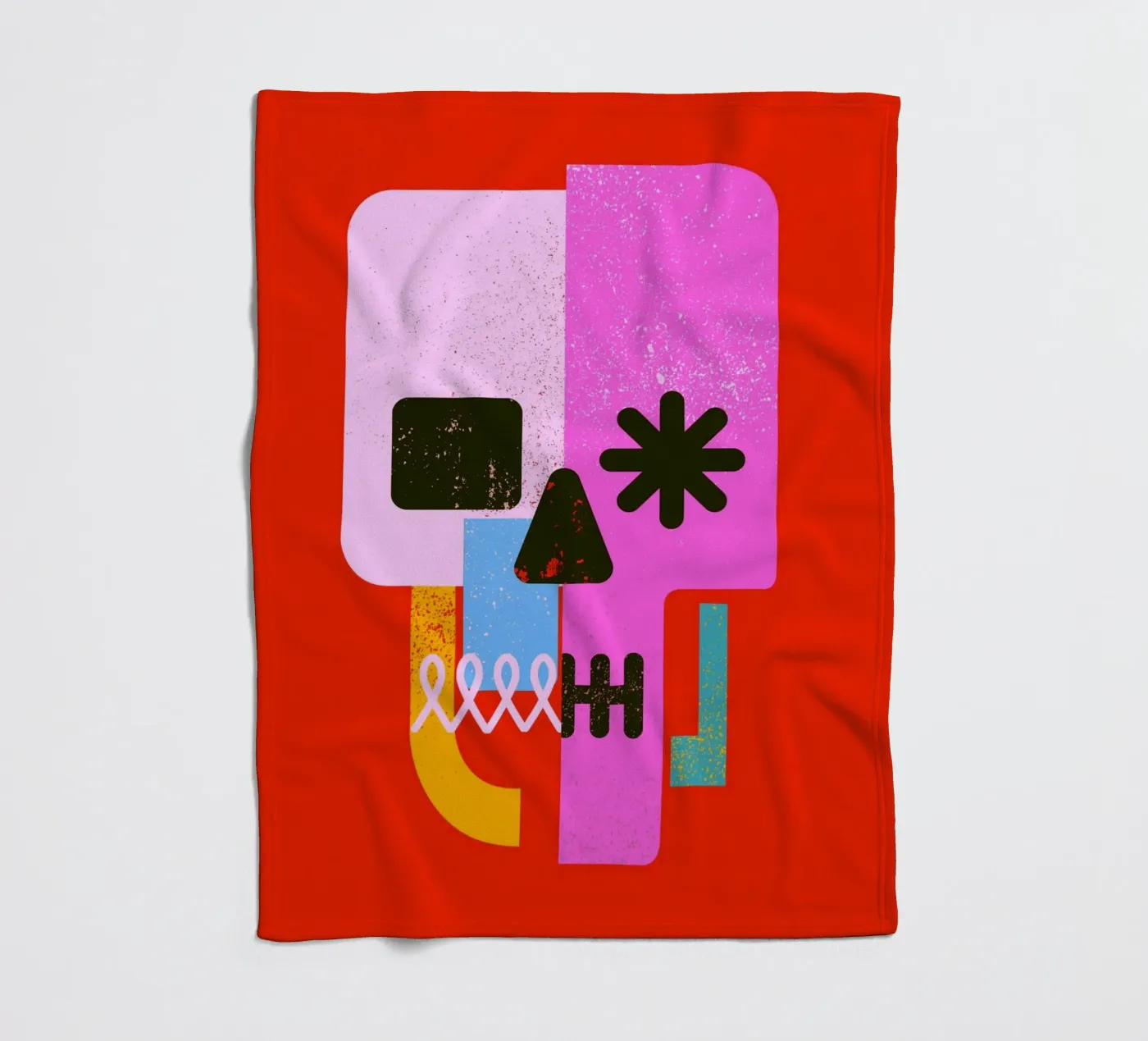 Encrypted Skull fleece blanket by Ali Gulec
