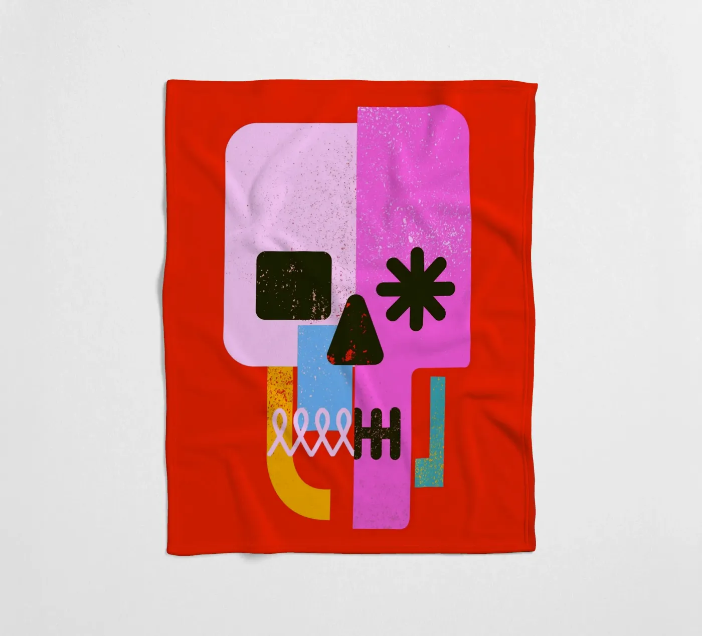 Encrypted Skull fleece blanket by Ali Gulec
