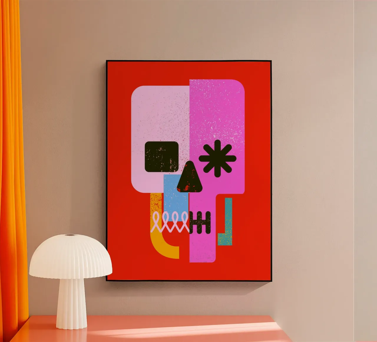 Encrypted Skull acrylic glass by Ali Gulec