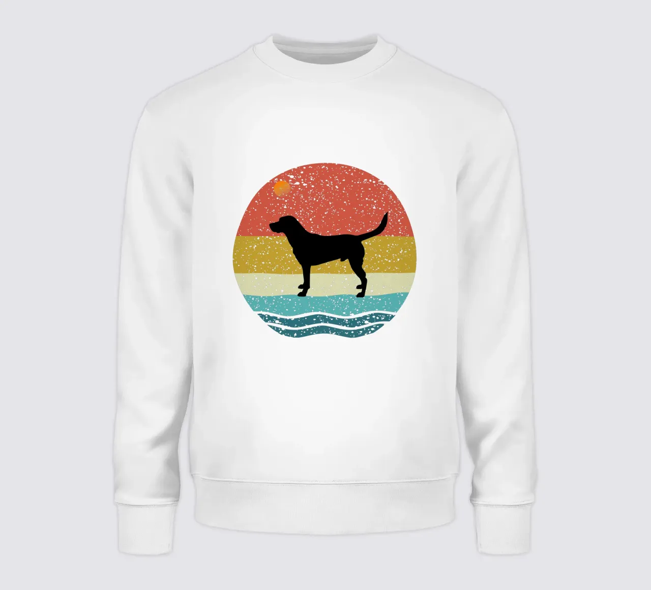 Labrador Retriever Shilouette retro design sweatshirt by rivariahill