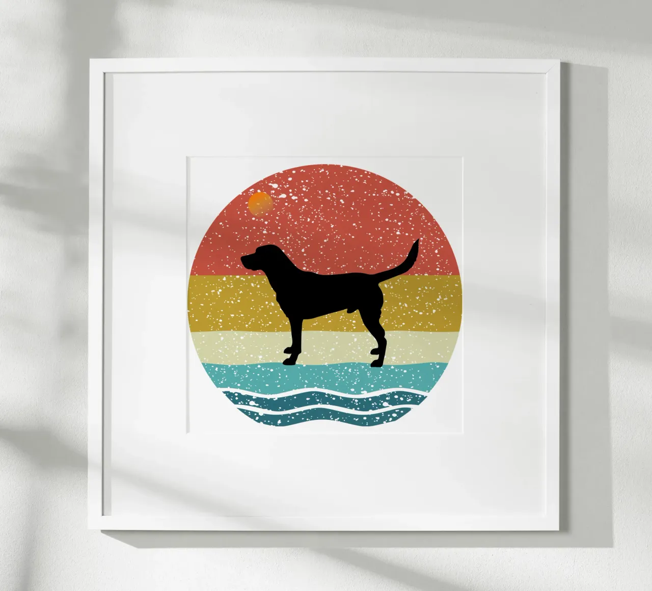 Labrador Retriever Shilouette design rétro poster de rivariahill