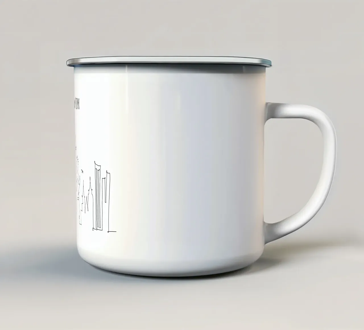 New York tazza in smalto da Sabrina Ziegenhorn
