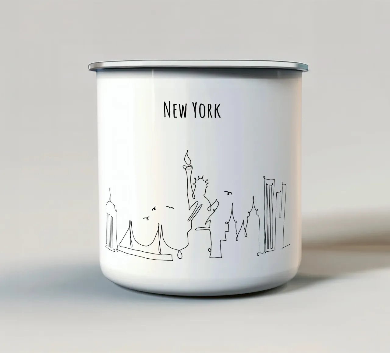 New York tazza in smalto da Sabrina Ziegenhorn