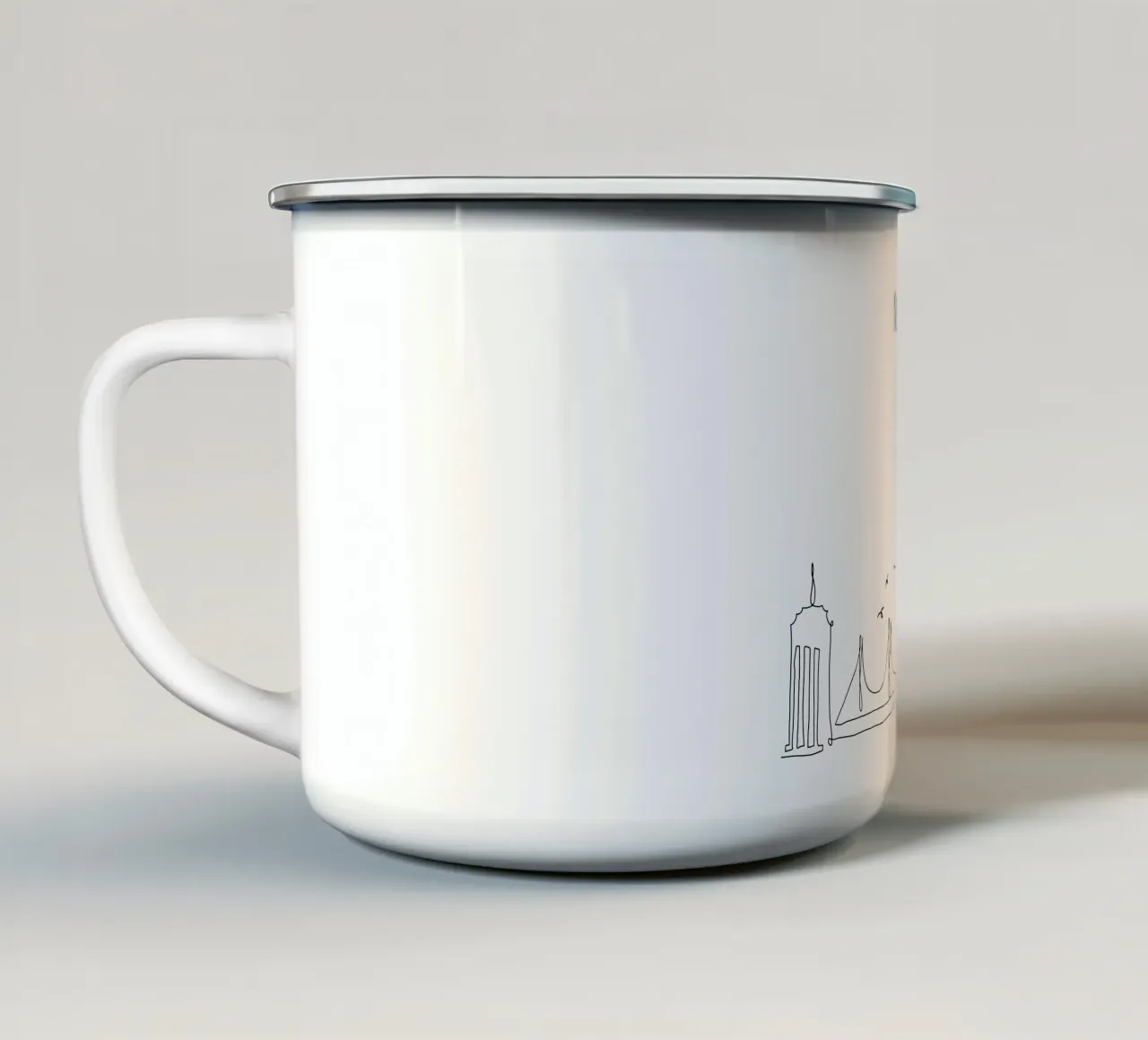 New York tazza in smalto da Sabrina Ziegenhorn