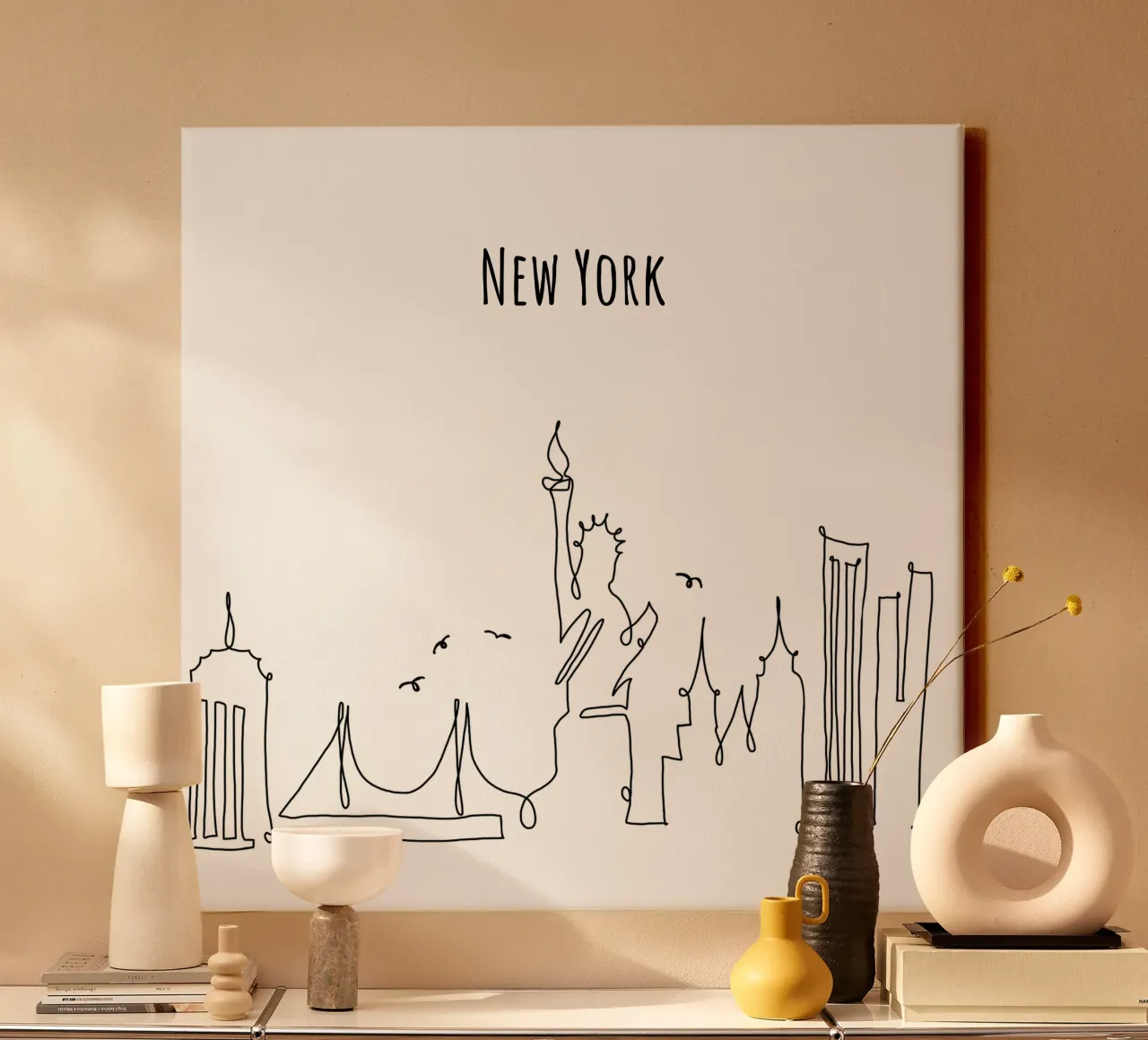 New York tela con Cornice a cassetta da Sabrina Ziegenhorn