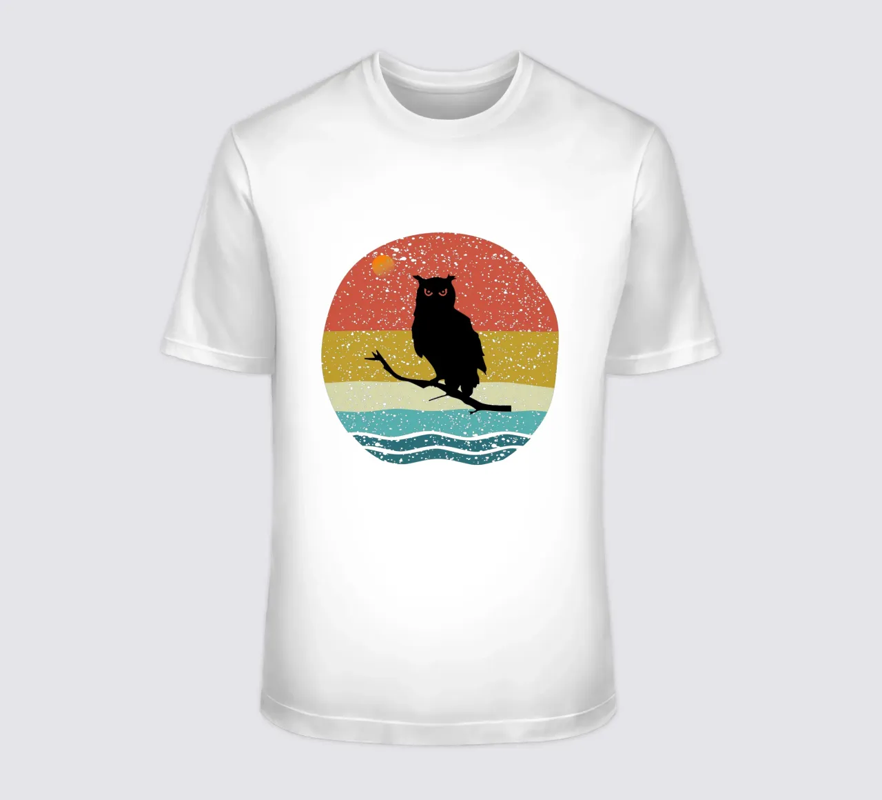 OWL Shilouette design retrò t-shirt da rivariahill