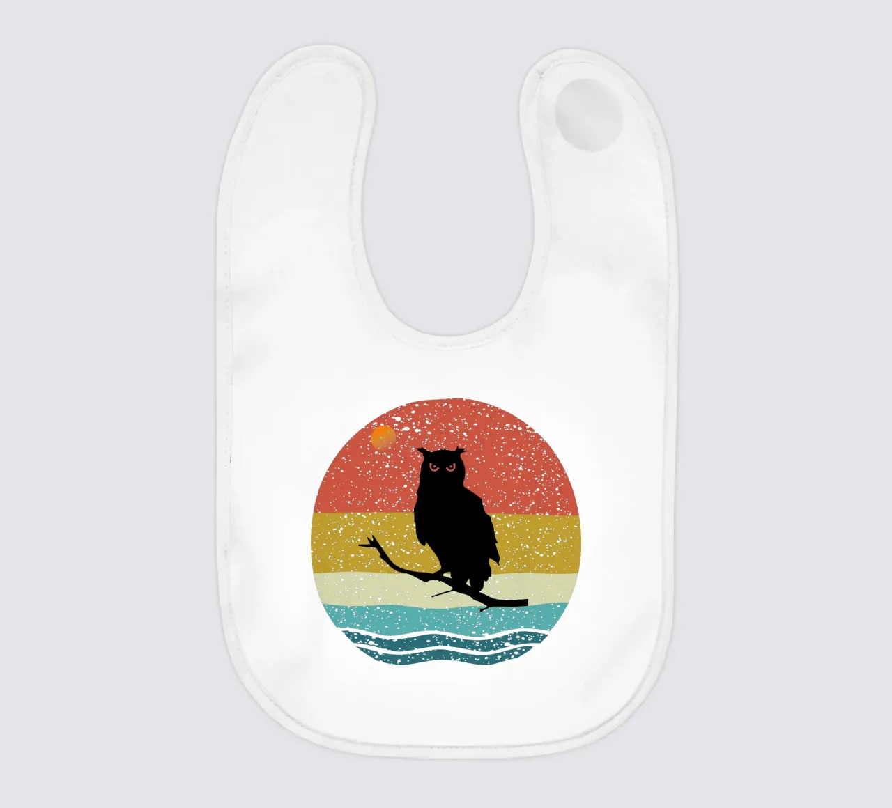 OWL Shilouette design retrò bavaglino da rivariahill