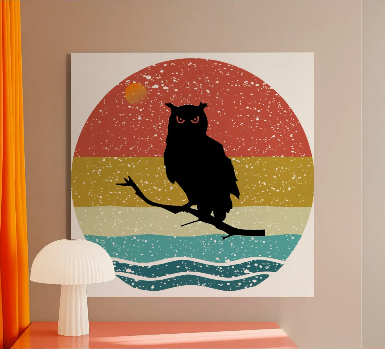 OWL Shilouette design retrò plexiglass da rivariahill