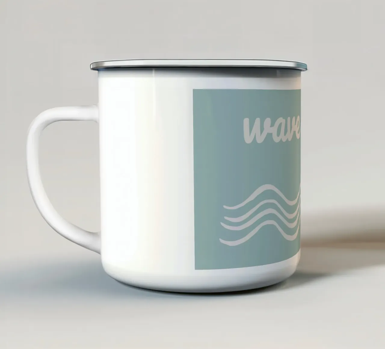Waves taza de esmalte de Sabrina Ziegenhorn