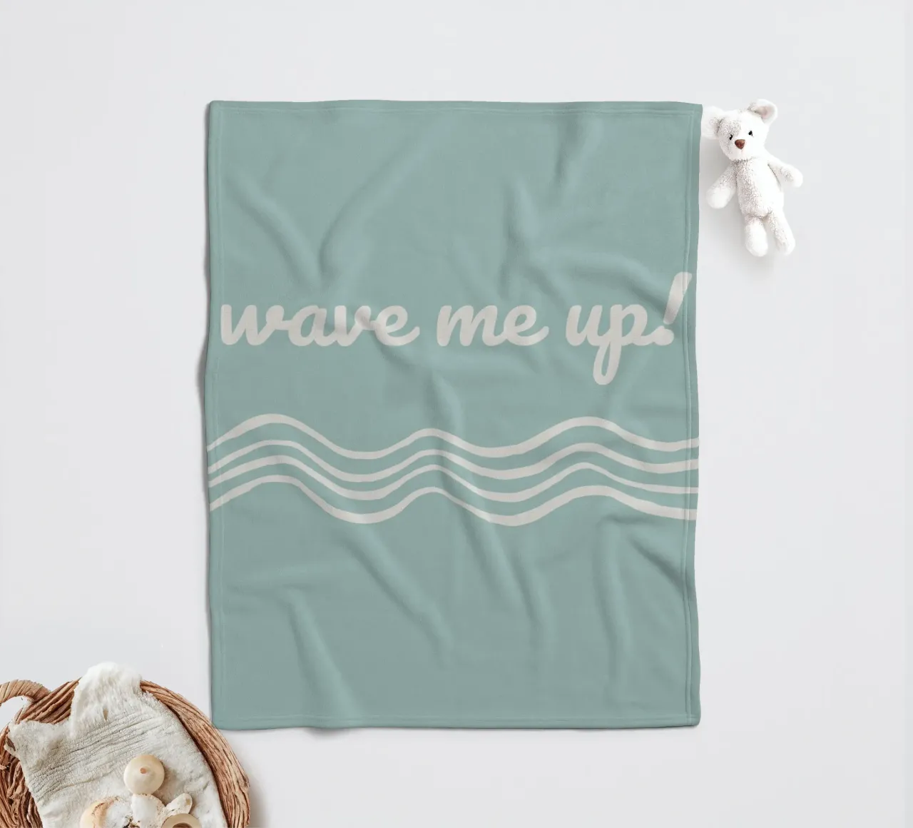Waves fleece blanket by Sabrina Ziegenhorn