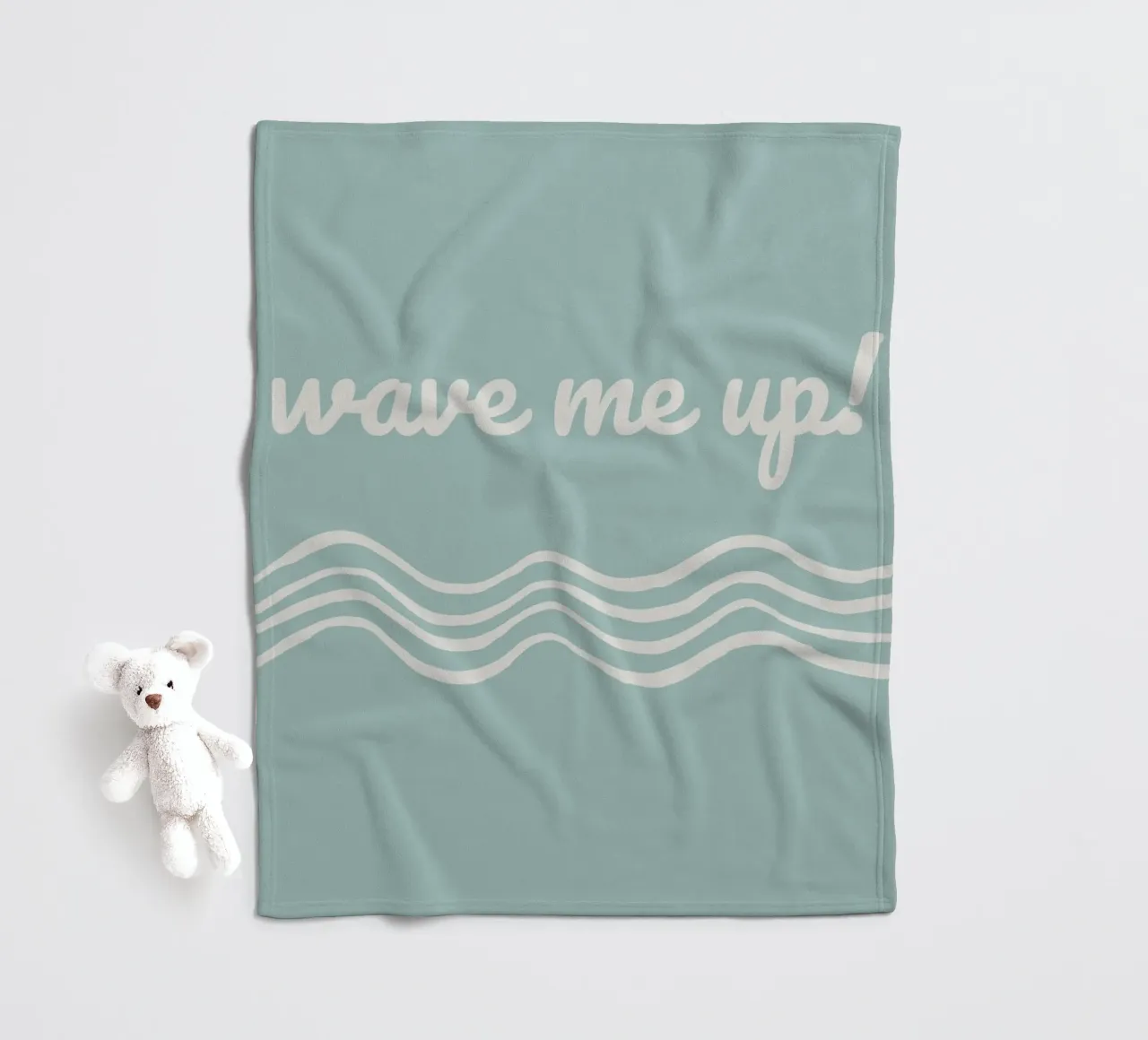 Waves fleece blanket by Sabrina Ziegenhorn