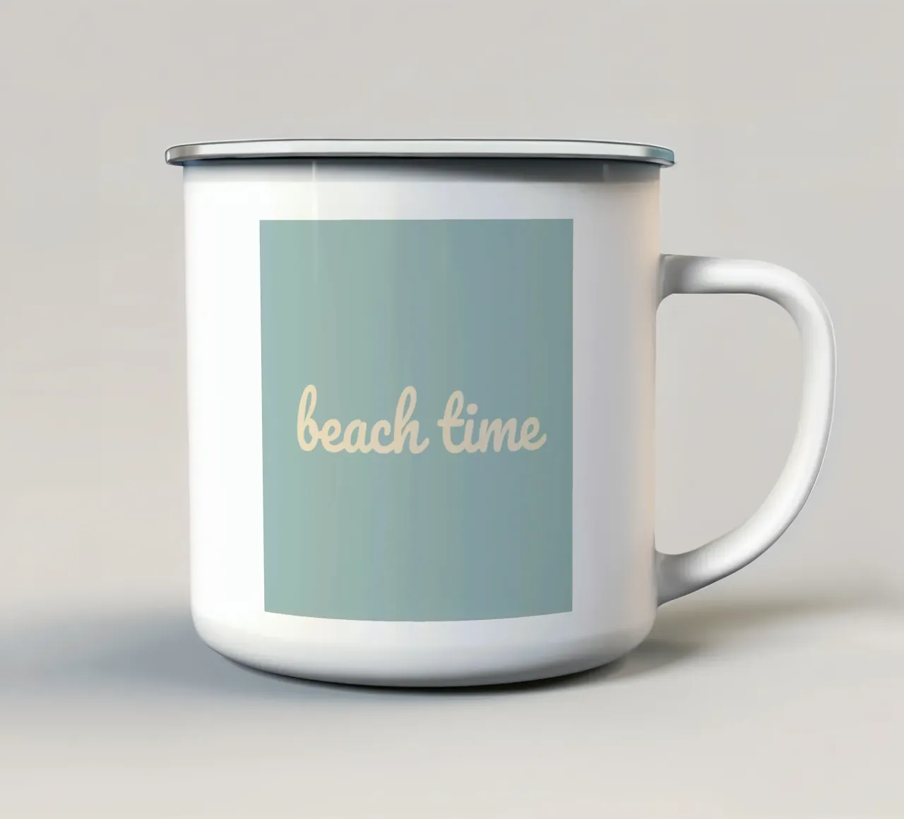 tempo in spiaggia tazza in smalto da Sabrina Ziegenhorn