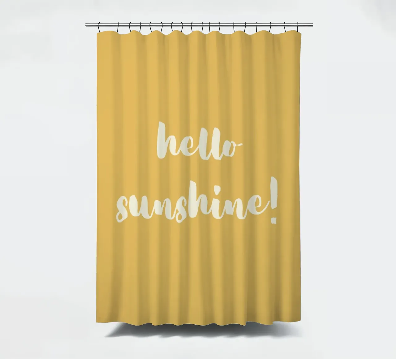 hello sunshine shower curtain by Sabrina Ziegenhorn