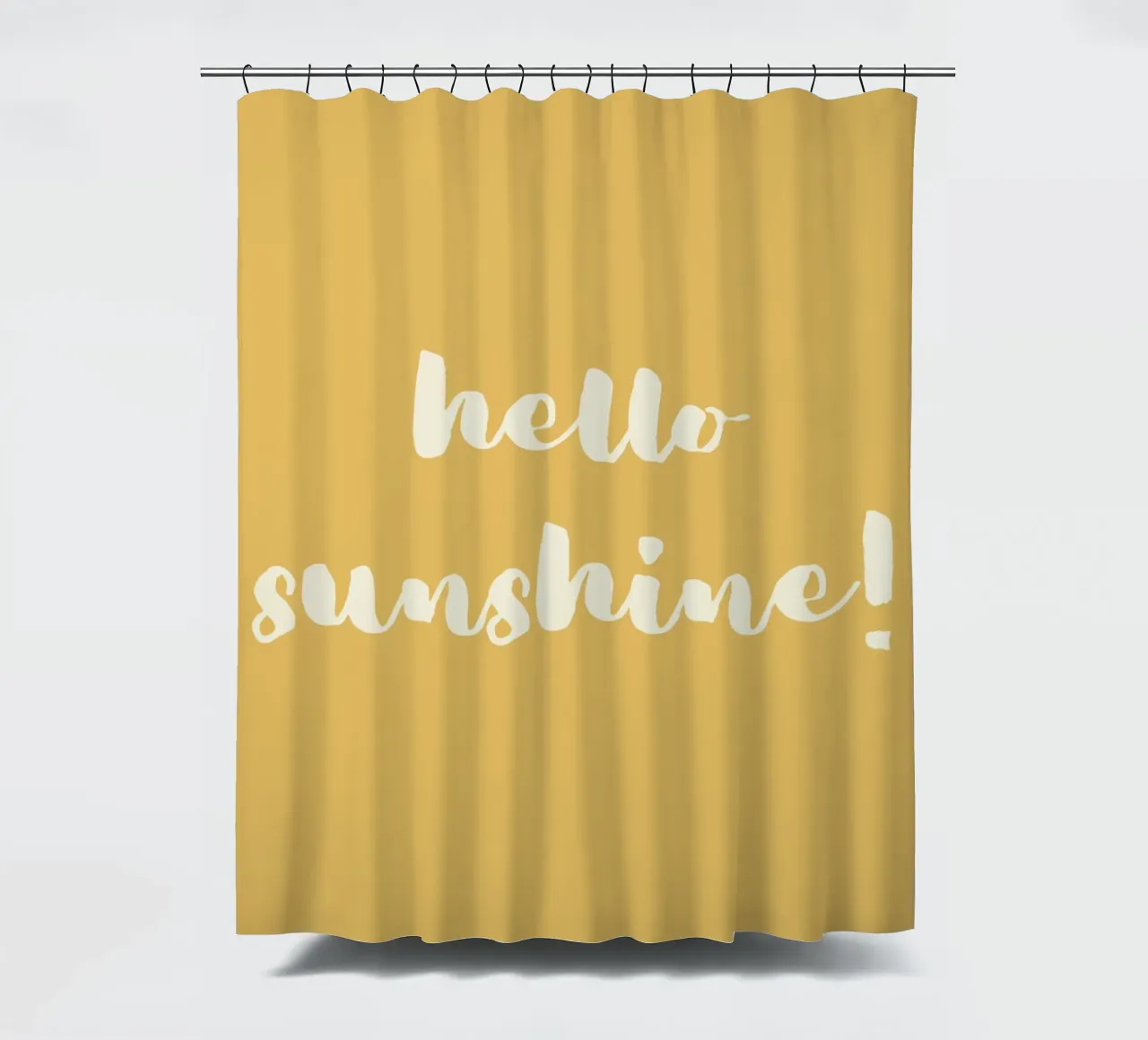 hello sunshine shower curtain by Sabrina Ziegenhorn