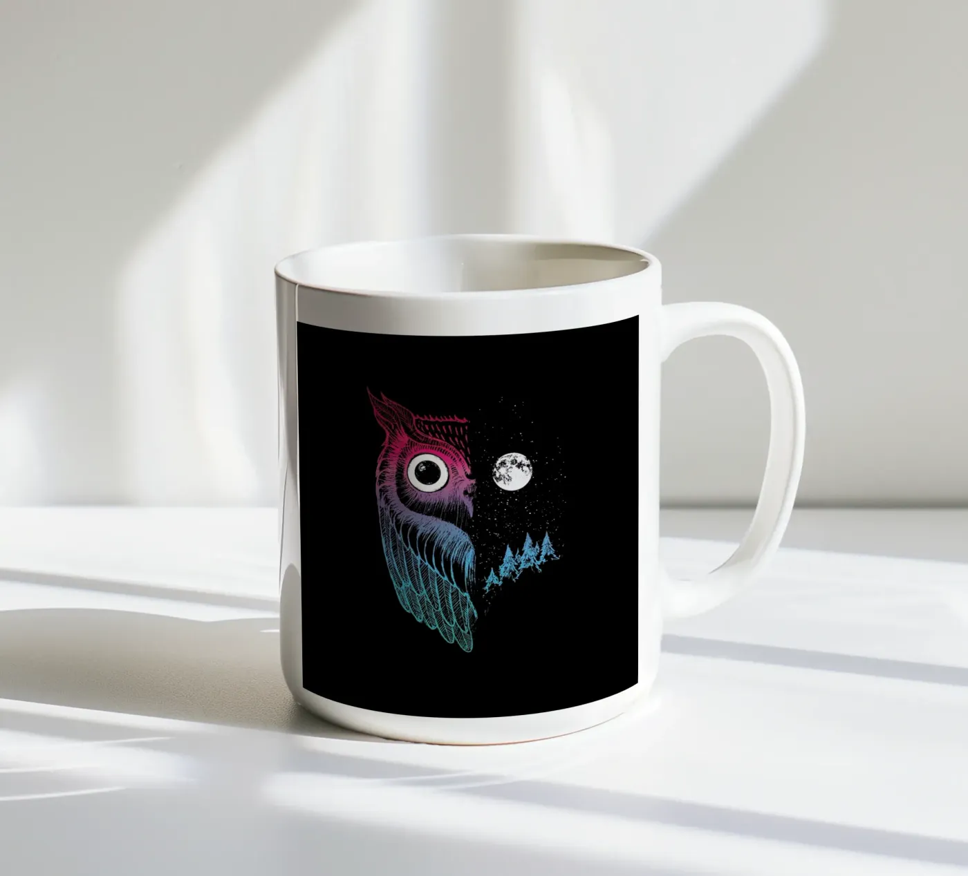Night Owl ceramic mug by DinoMike