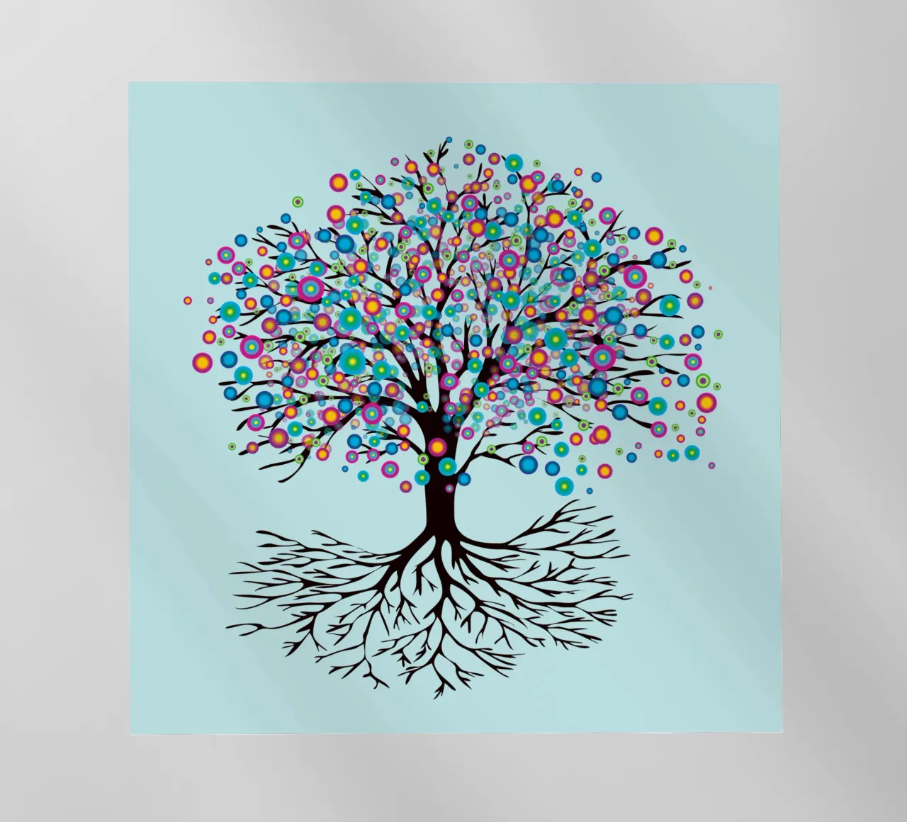 Albero della vita o yggdrasil fiori arcobaleno pellicola backlit da BwiseLizzy