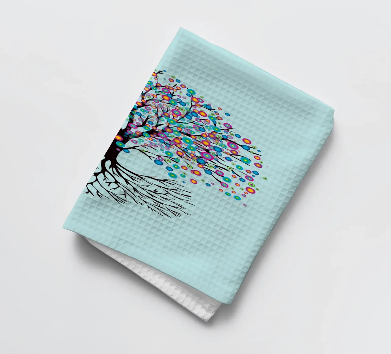 Albero della vita o yggdrasil fiori arcobaleno canovaccio da cucina da BwiseLizzy