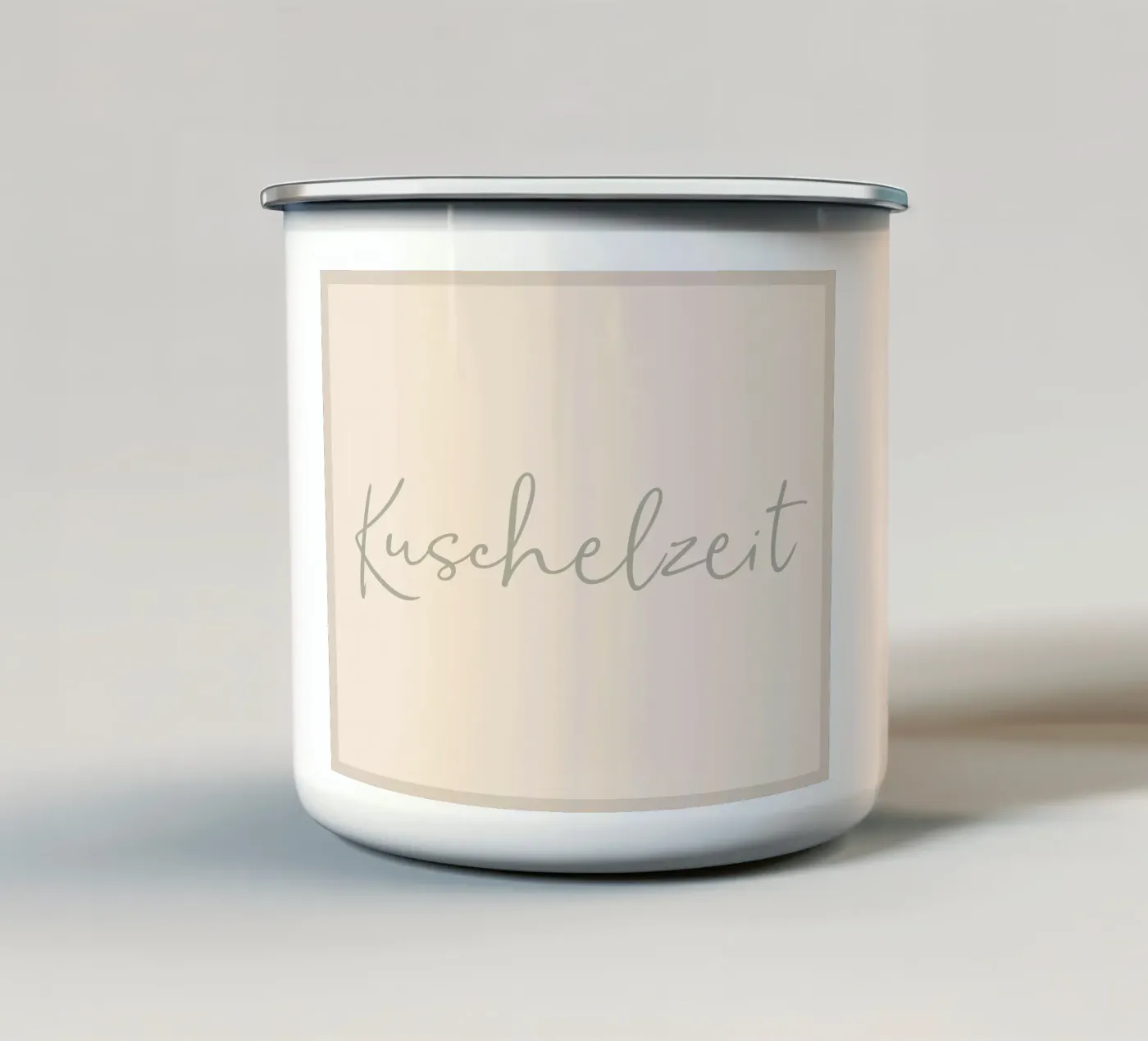 Cuddle time enamel mug by Sabrina Ziegenhorn