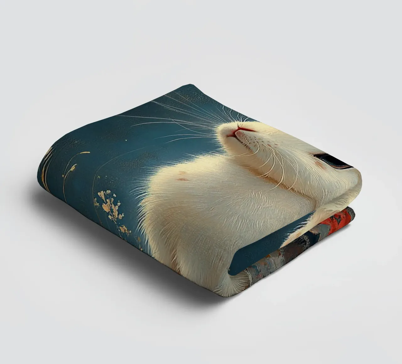 Un coniglio pieno di gioia di vivere asciugamano da bagno da Nikis Art Studio