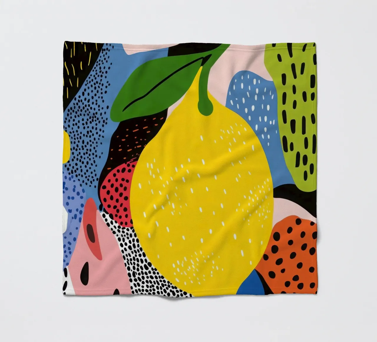 Citron Pop Art coperta in pile da Pop and Fruits - Affiches & posters