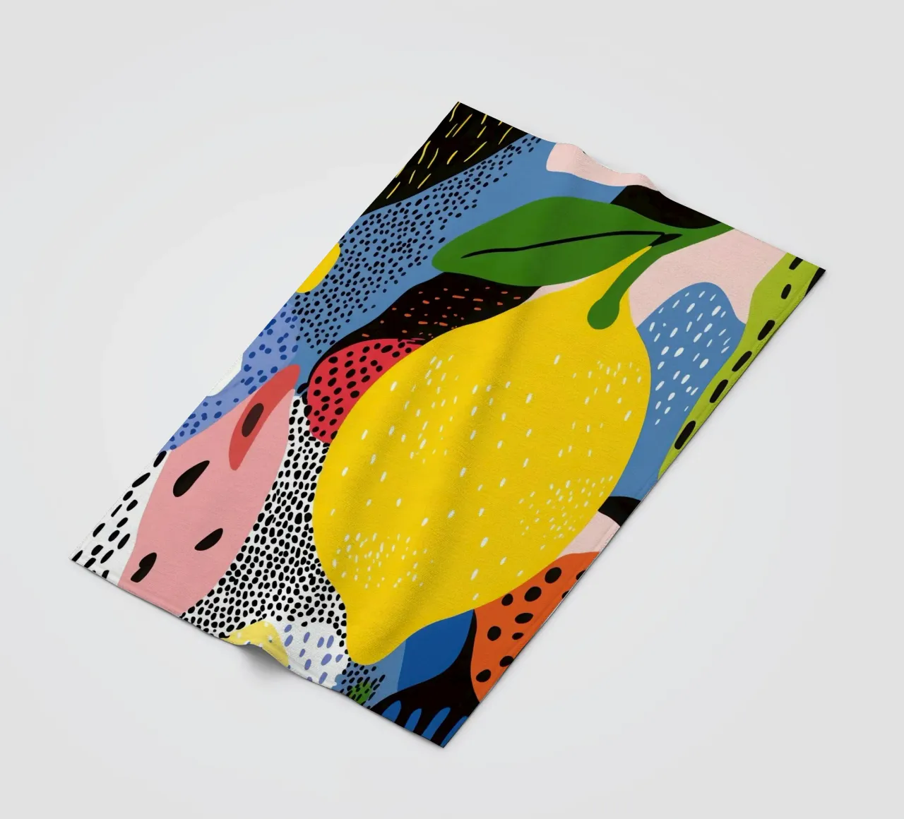 Citron Pop Art coperta in pile da Pop and Fruits - Affiches & posters