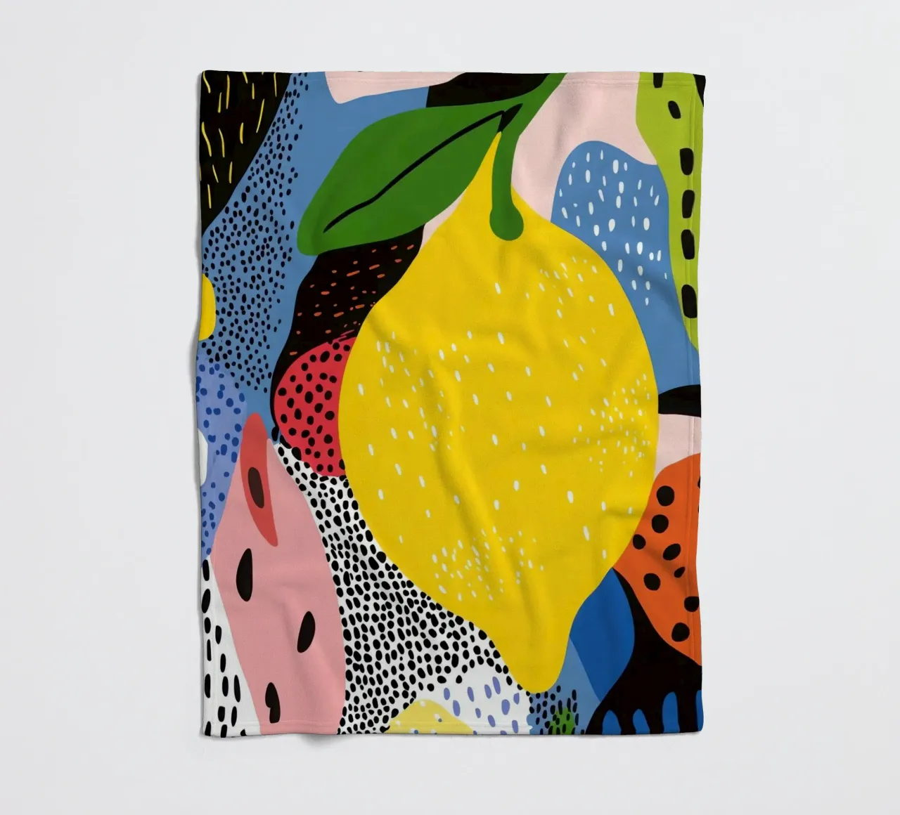 Citron Pop Art coperta in pile da Pop and Fruits - Affiches & posters