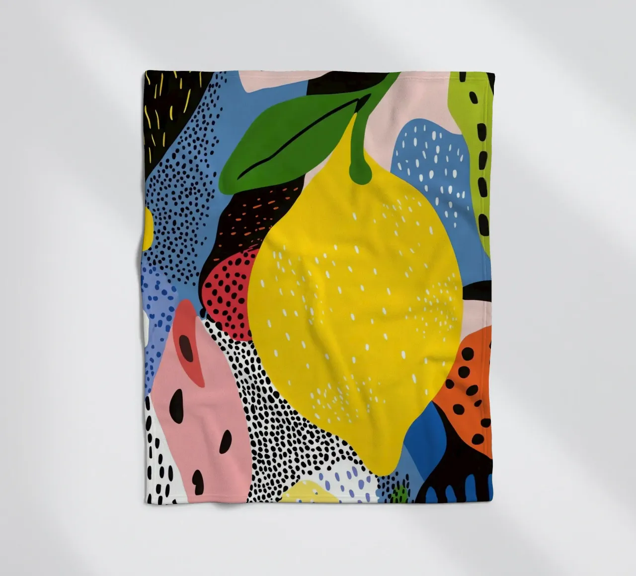 Citron Pop Art coperta in pile da Pop and Fruits - Affiches & posters