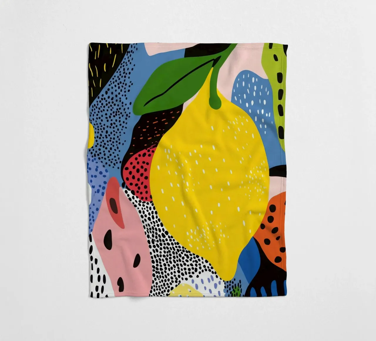 Citron Pop Art coperta in pile da Pop and Fruits - Affiches & posters
