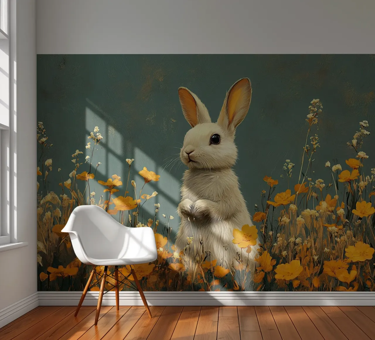 Konijn fotobehang van Nikis Art Studio