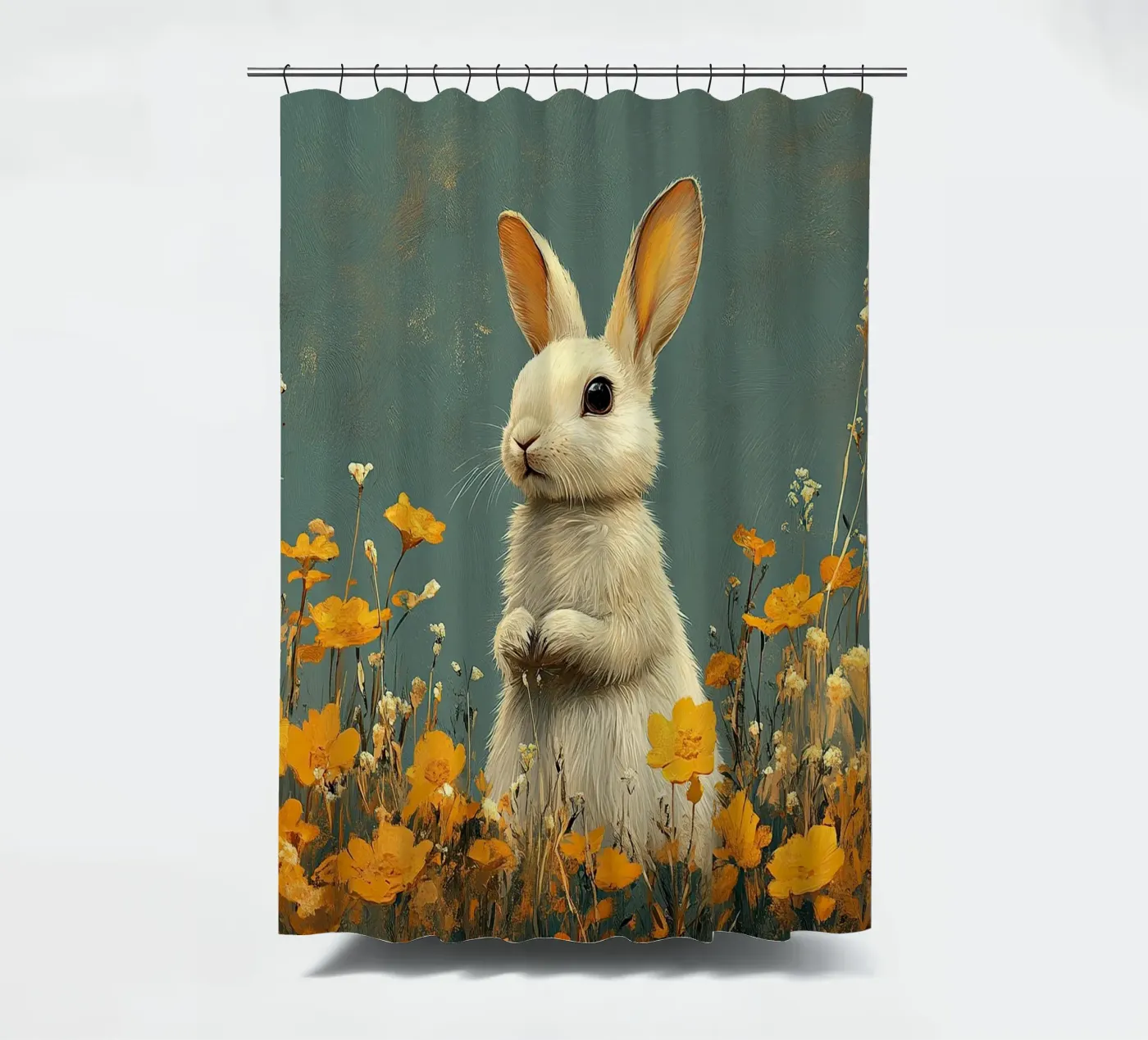 Rabbit Duschvorhang von Nikis Art Studio