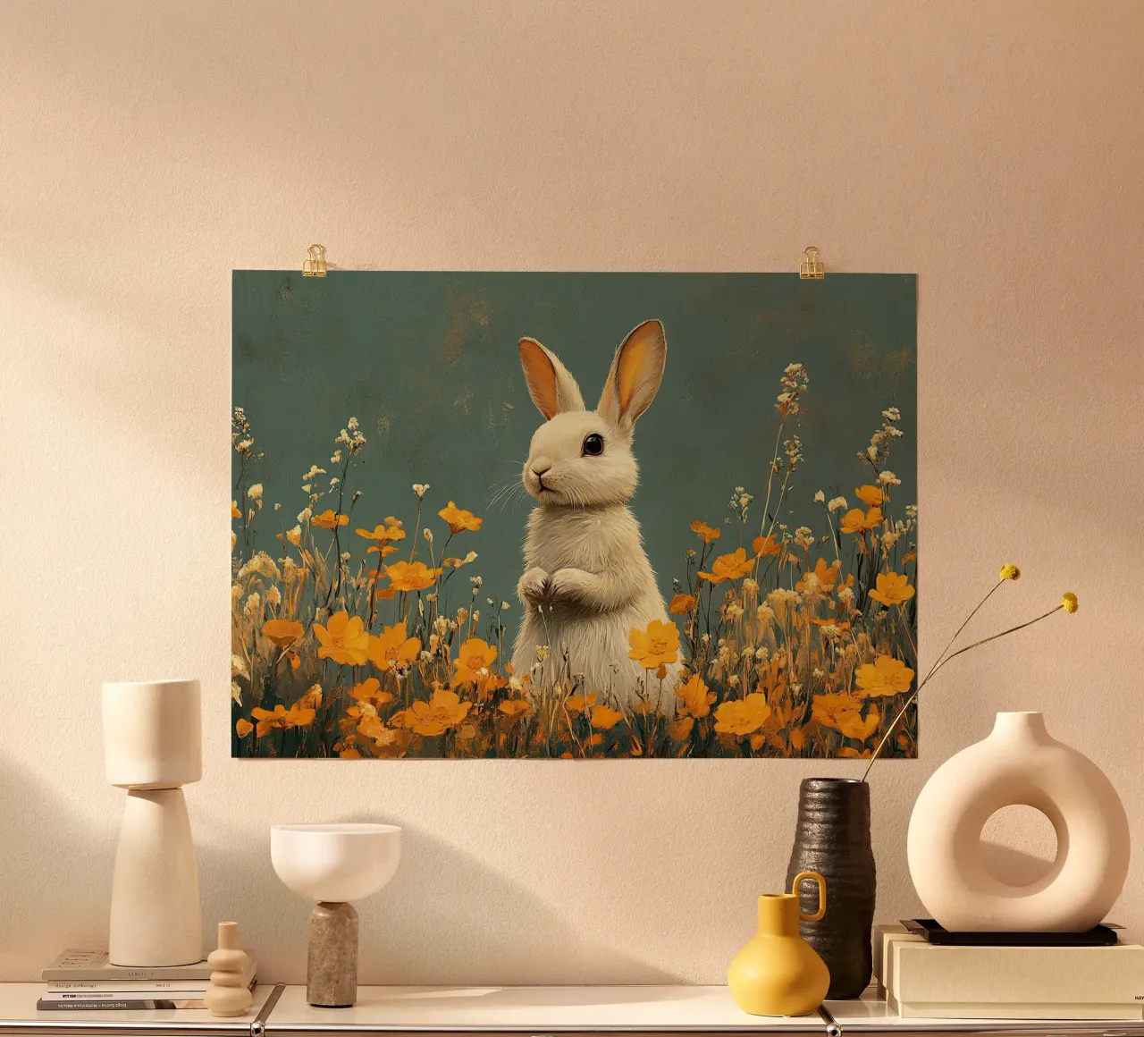 Rabbit poster by Nikis Art Studio