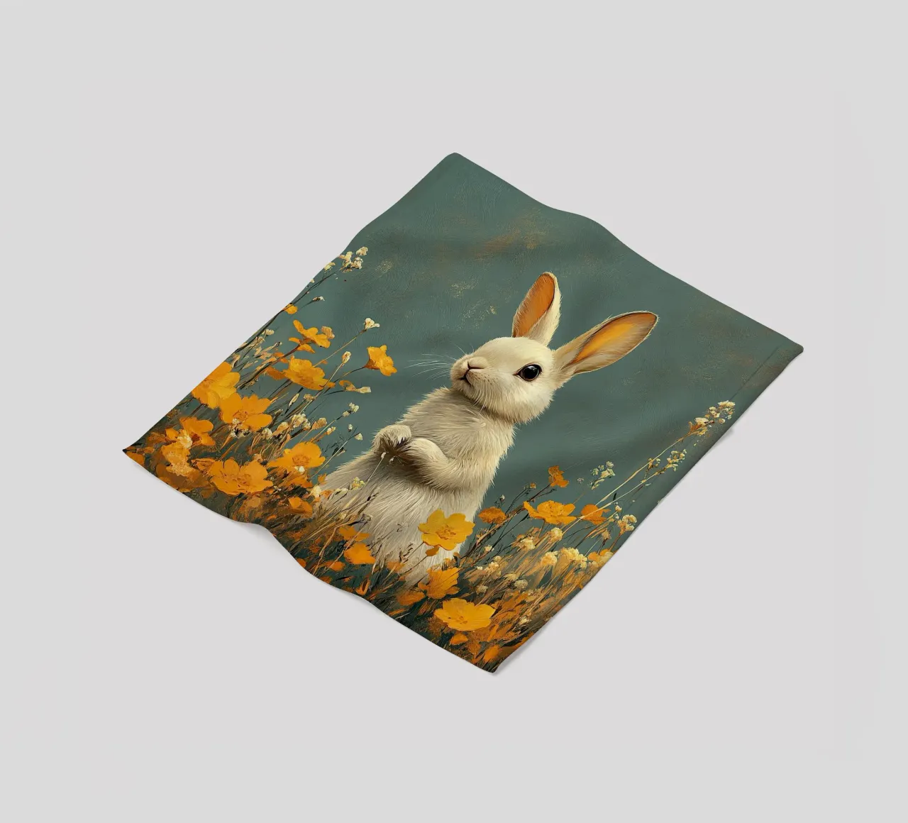 Konijn fleecedeken van Nikis Art Studio