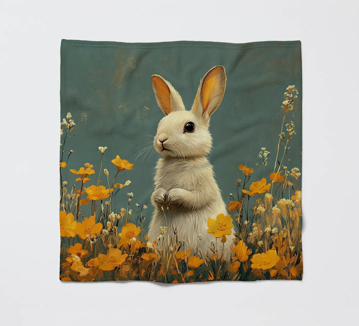 Rabbit fleecedeken van Nikis Art Studio