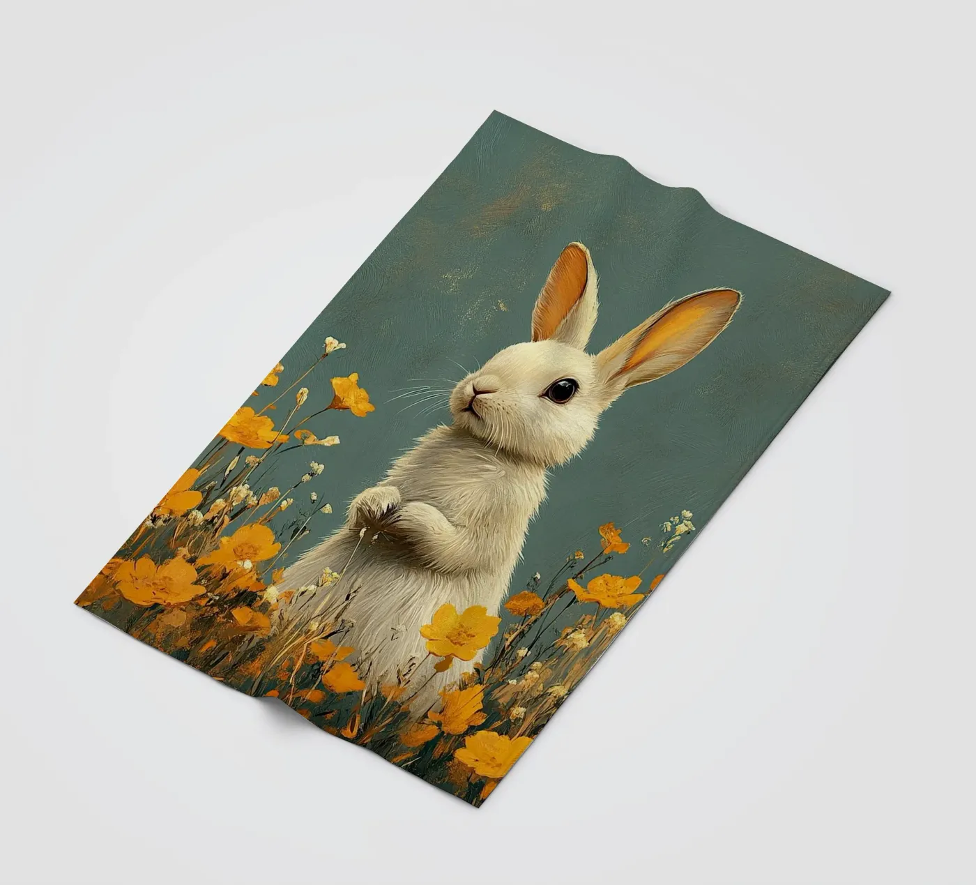 Rabbit fleecedeken van Nikis Art Studio