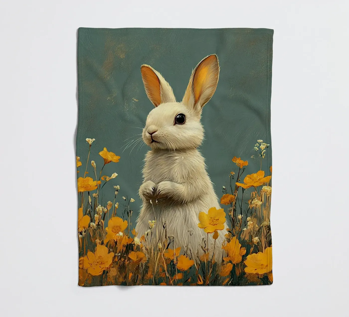 Rabbit fleecedeken van Nikis Art Studio